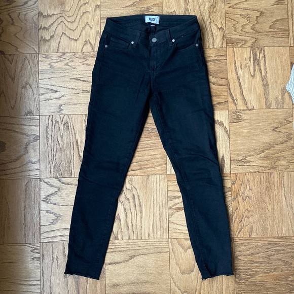 **SOLD** Paige weathered black jeans - Picture 1 of 6